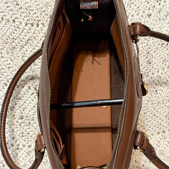 Dooney and Bourke Vintage Chocolate Shoulder Satchel - Picture 5 of 5